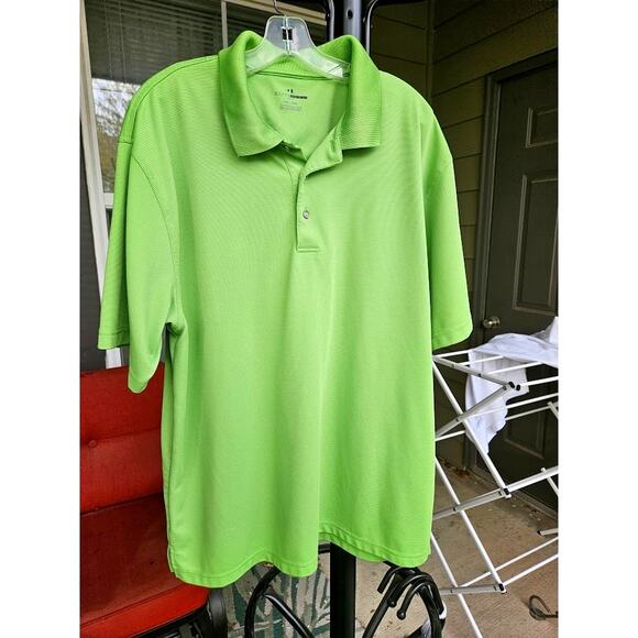 Golf GrandSlam XXL Button 100% Polyester Knit Polo Bright Intense Green - Picture 1 of 7